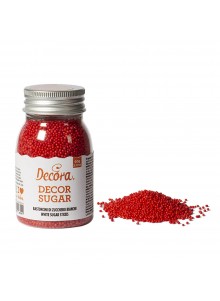 Mini Perles en sucre rouge pour cake design