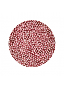 Perles en sucre rose métallisé pour cupcake