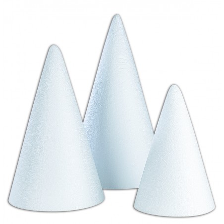 Cône Polystyrène Pyramide Mariage Cône En Polystyrène LEALOO - 40 Cm De Haut Sapin Polystyrène Apero